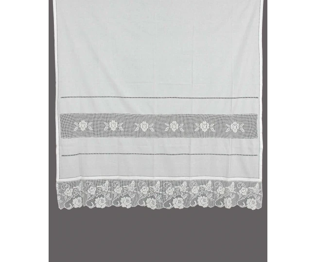 κουρτίνα 5119 (160cm x 160cm) λευκή με τούνελ