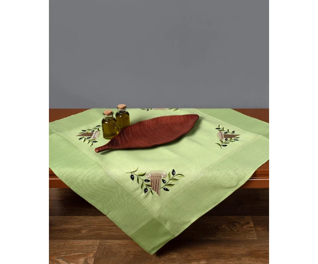 Τραπεζομάντηλο N3 (135cm x 175cm) oval πράσινο